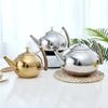 Thickened Stainless Steel 1-2L Teapot Flower Tea Kettle with Strainer Hotel Restaurant Restaurant Cook Teapot Induction Cooker