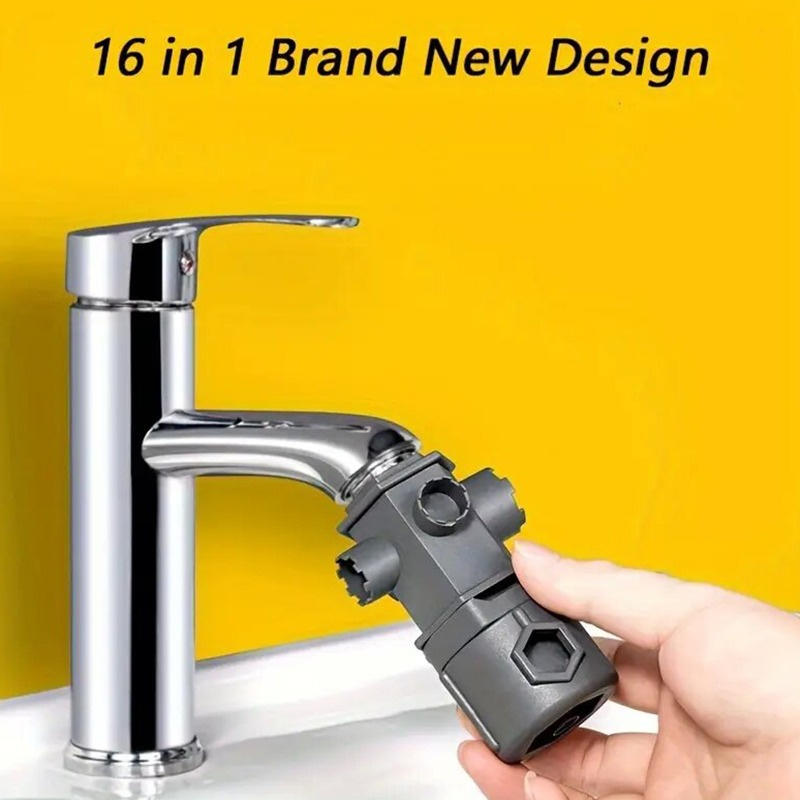 Многофункциональный ключ для кухни и ванной комнаты, универсальный инструмент для труб и кранов для труднодоступных мест