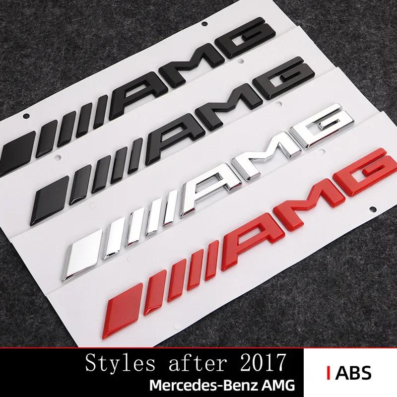 DHP3  New 2025 Hot AMG Logo Car Tail Trunk Auto Emblem Sticker Accessories For Mercedes Benz Brabus Smart Maybach W204 GLC CLA W205 W2