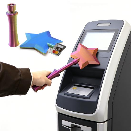 Выдвижная Звездная Палочка для Tap-to-Pay, Напечатанная на 3D-принтере, Волшебная Контактная Платежная Палочка, Оригинальный Держатель для Кредитных Карт в Стиле Волшебника для Взрослых