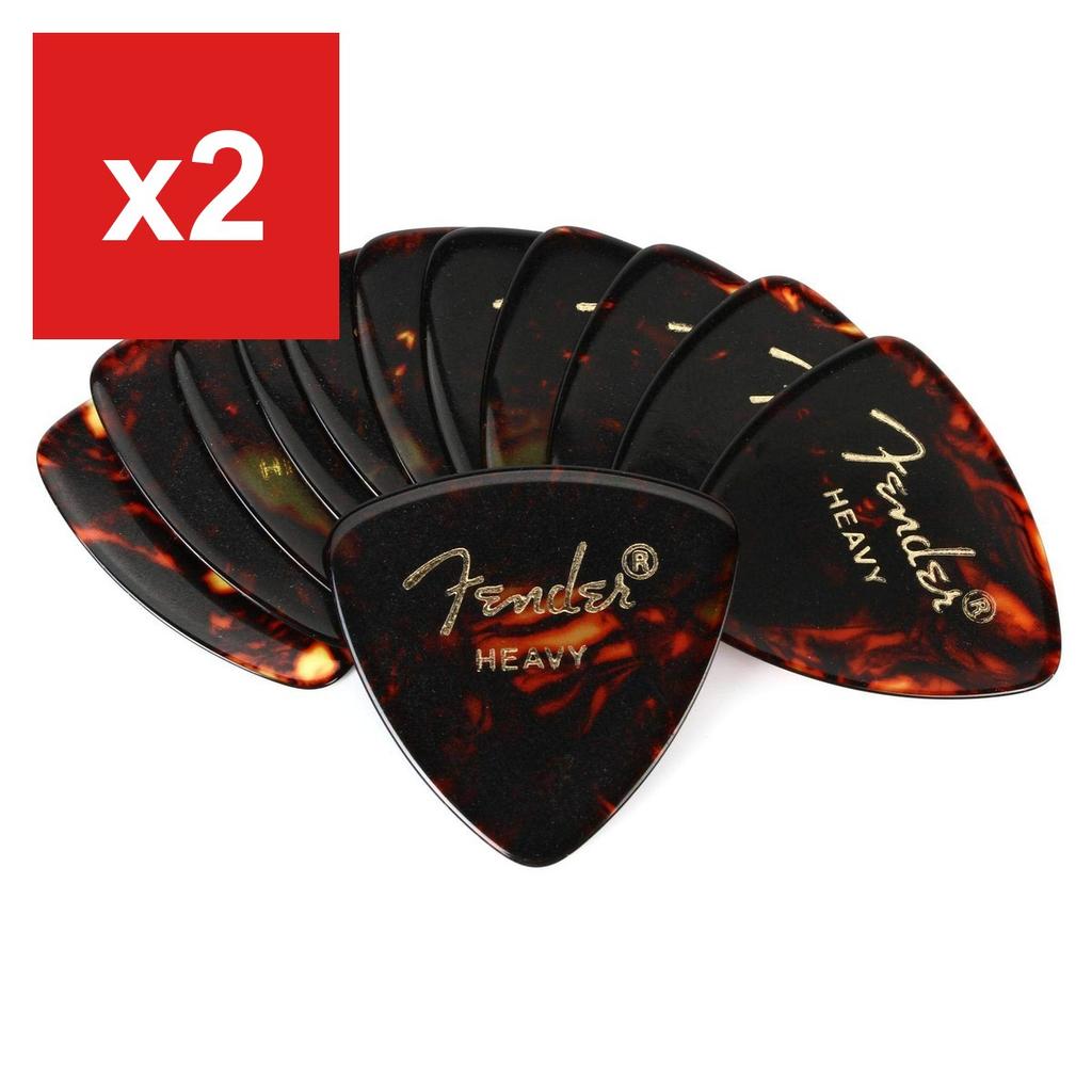 Guitar Picks Fender 346 Shape Classic Celluloid Picks, Heavy (12-Count)