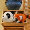 Funny Red Panda Doll Turns Into a Little Raccoon, Lying Down, Giant Panda Plush Toy, Flip Doll, Birthday Gift Girl