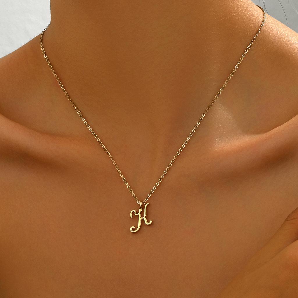 Модный стиль длинное ожерелье женская индивидуальность английский буквенный дизайн геометрическая высокая чувственная ключичная цепочка