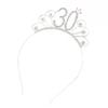 16/18/21/30/40/50/60/80 Birthday Party Tiara Crown Headband Hair Loop Decoration