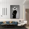 Скандинавская черно-белая фигура, модель, постеры и принты, минимализм, настенное искусство для девочек, холст, картины, фотографии, домашний декор для гостиной