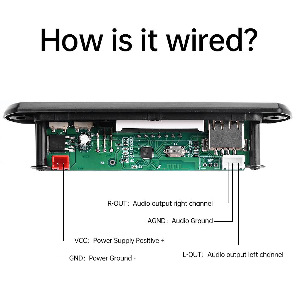 DC 5V 12V Автомобильная MP3 WMA плата декодера Аудио MP3 плеер USB TF FM радиомодуль Беспроводной Bluetooth 5.0 без усилителя мощности