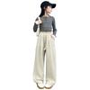 2025 New Style Girls' Wide-Leg Sweatpants for Spring & Autumn - Fashionable for Middle & Large Children, Junior High Students