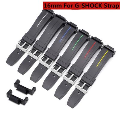 Силиконовый ремешок для часов 16 мм для Casio DW-5600 GW-M5610 G-5600 GW-B5600 DW-6900 GA-2100 9052 Series Спортивный резиновый сменный ремешок