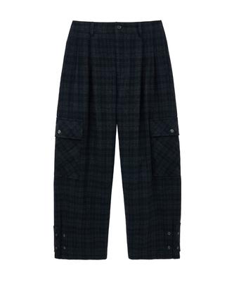 UNGIMMICK Check Wool Cargo Pants (Navy)