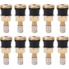Acouto valve stem, Brass Valve Stem,10 Pcs Brass Valve Stem TR501 High Strength Tubeless Truck Valve Stem for 0.625in Valve Holes