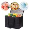 Insulated Grocery Shopping Bag Bento Container with Handle Zipper Closure Large Capacity Thermal Insulation Tote Bag