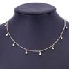 Lovely Korean Simple Alloy Necklace Choker Rhinestone Pendant Adjustable Chain Wedding Jewelry For Women Girls
