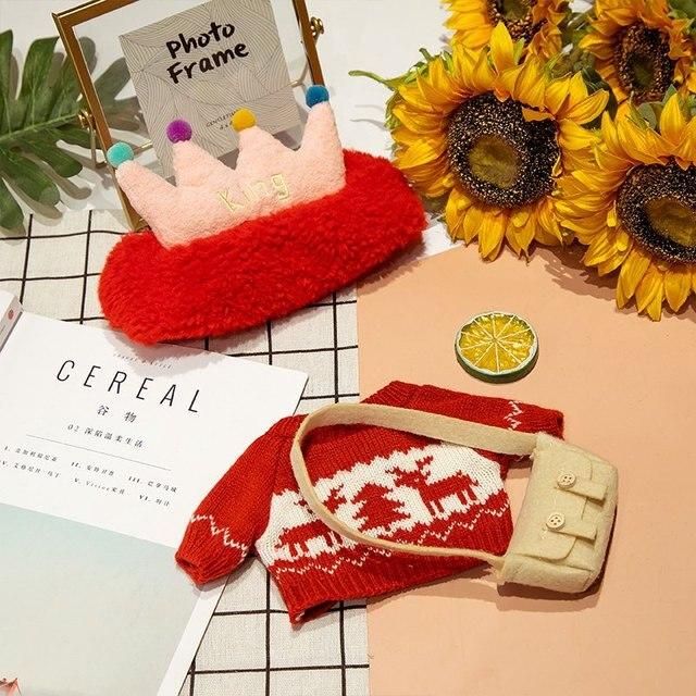 Аксессуары для кукол Lalafanfan Cafe Duck, одежда Kawaii Duck с одеждой, плюшевые игрушки, мягкая повязка для волос, подарок для девочек