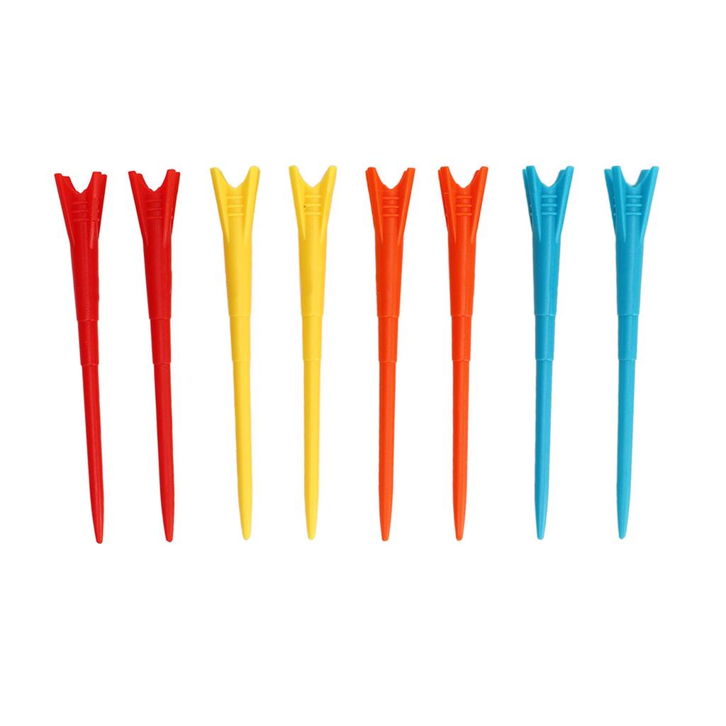 8 шт. Тройники для гольфа, разноцветные, 4 зубца, пластиковые тройники, уменьшают трение, боковое вращение, аксессуары для гольфа