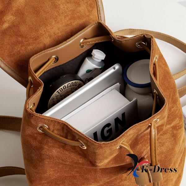 Повседневный замшевый рюкзак-ведро (2 цвета)