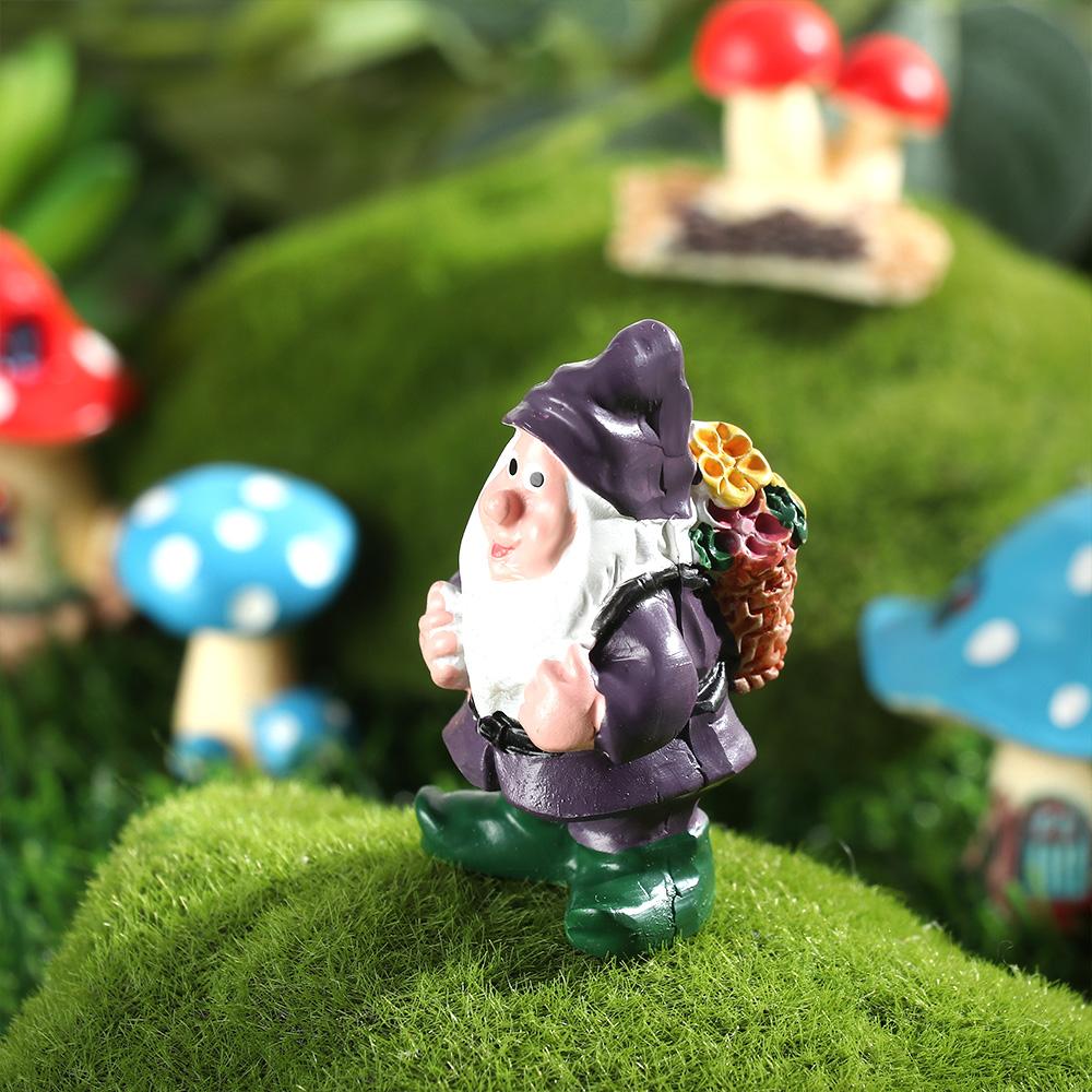 Garden Mini Accessories Gnome Terrarium Miniature Mushroom House Mushroom Figurines Micro Landscape
