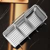 Wall-Mounted Stainless Steel Kitchen Utensil Holder for Chopsticks, Knives, and Forks