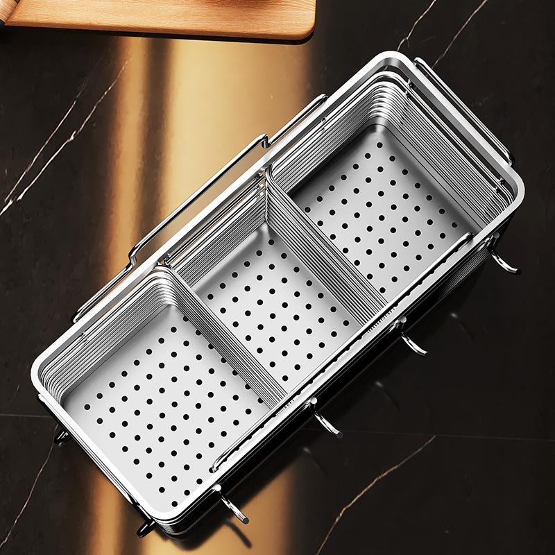 Wall-Mounted Stainless Steel Kitchen Utensil Holder for Chopsticks, Knives, and Forks