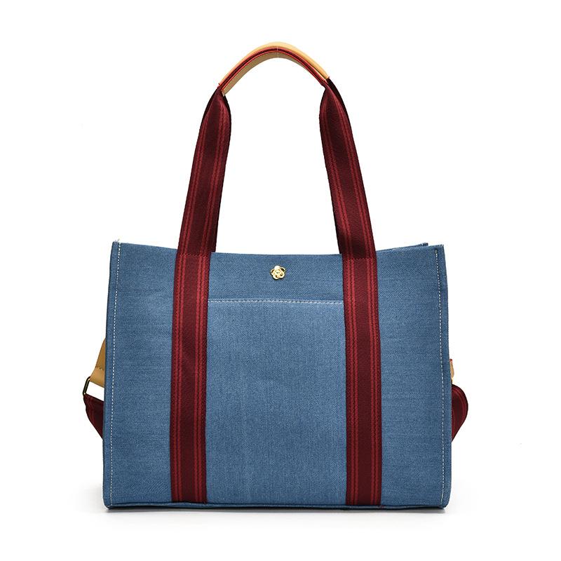 Denim Large-capacity Bag Women's New Casual Versatile Handbag Niche Commuter Shoulder Messenger Bag