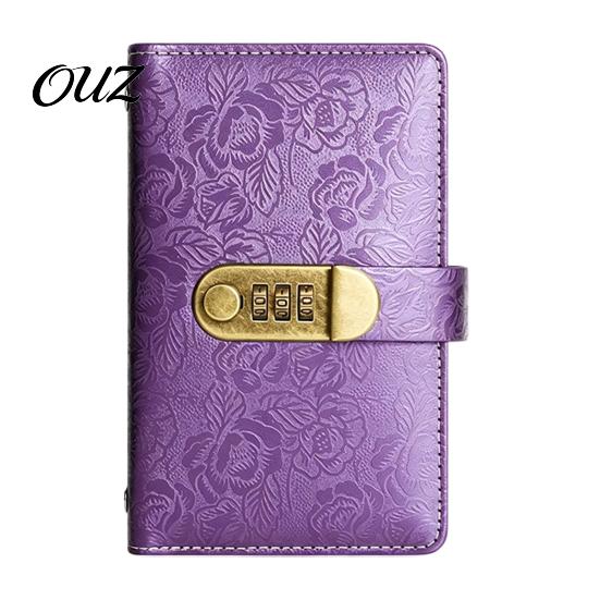 Small Business Cash Receipt Holder Organizer Book with 3-Digit Combination Lock, Durable PU Leather Money Personalized Security Wallet Storage Wallet,