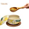 Soup Ladle Hanging Hole Dinnerware Natural Health Bamboo Long Handle Rice Spoon Kitchen Tools