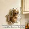 Creative Pet Memorial Fridge Magnet Transparent DIY Pet Hair Keepsake Box Dustproof Moisture Proof Pet Memorial Container