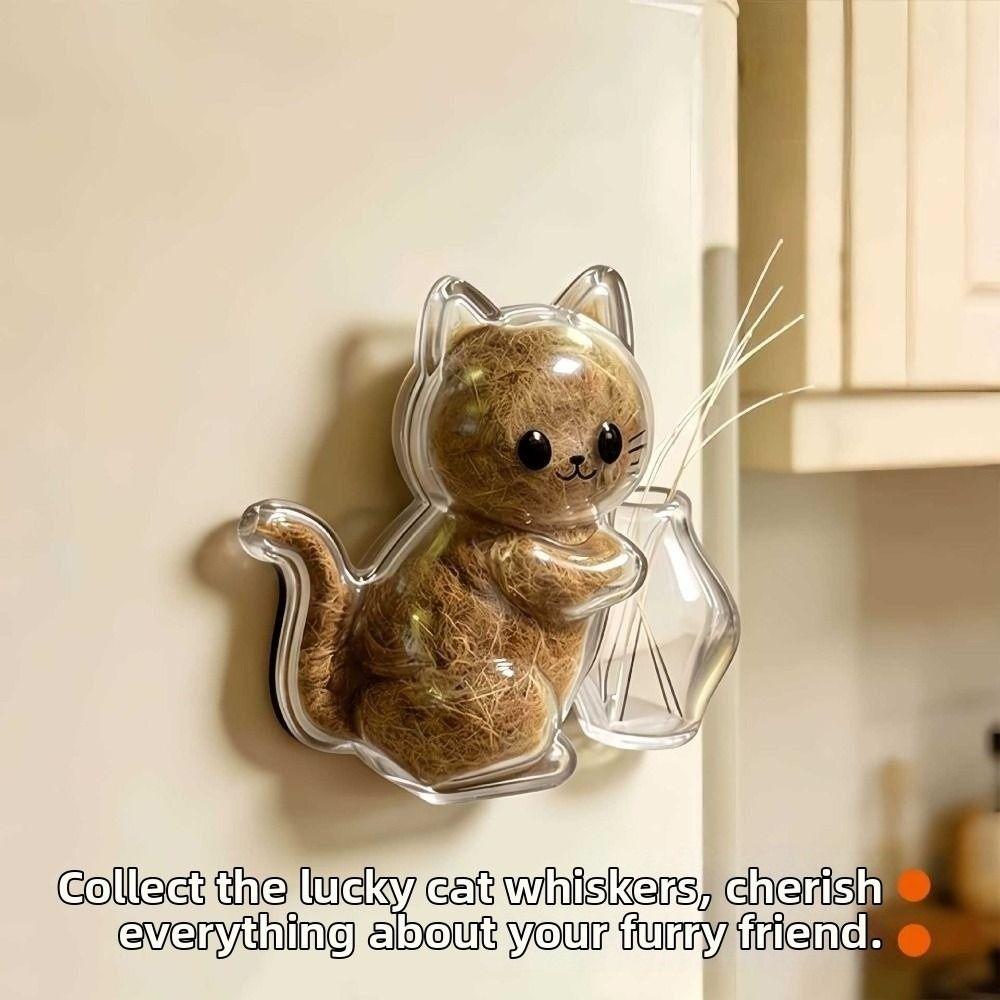 Creative Pet Memorial Fridge Magnet Transparent DIY Pet Hair Keepsake Box Dustproof Moisture Proof Pet Memorial Container