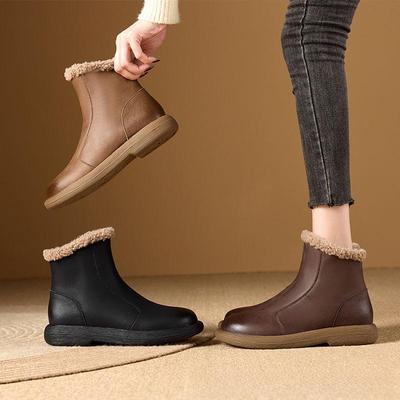 Женские ботинки челси из натуральной кожи — удобные, с бархатной подкладкой для осени/зимы 2023 г.