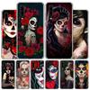 Catrina Beautiful Rose Girl Skull Cover Phone Case For Huawei P30 P20 P10 P40 P50 Pro Mate 20 40 30 10 Lite Popular Fundas Art G