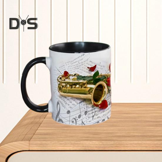 Музыкальная кофейная кружка, керамическая новинка, чашка для музыкальных нот, большая емкость 350 мл, дизайн в виде гитары, фортепиано, скрипки, кружка для горячего питья, музыкальный подарок для любителей музыки, дом