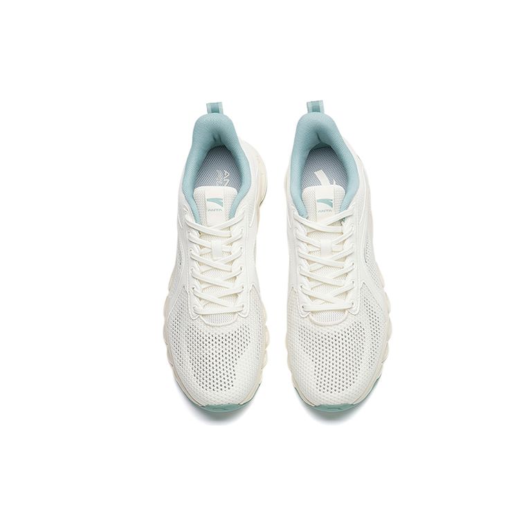 Anta Удобные амортизирующие дышащие износостойкие нескользящие низкие кроссовки для бега для мужчин белые 112225581-1