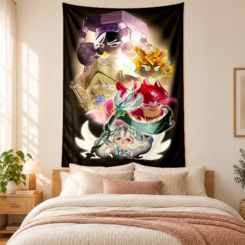 Cookie Run Kingdom Tapestry highquality for decorating living room bedroom dorm walls ideal as bedroom wallart orholiday gift
