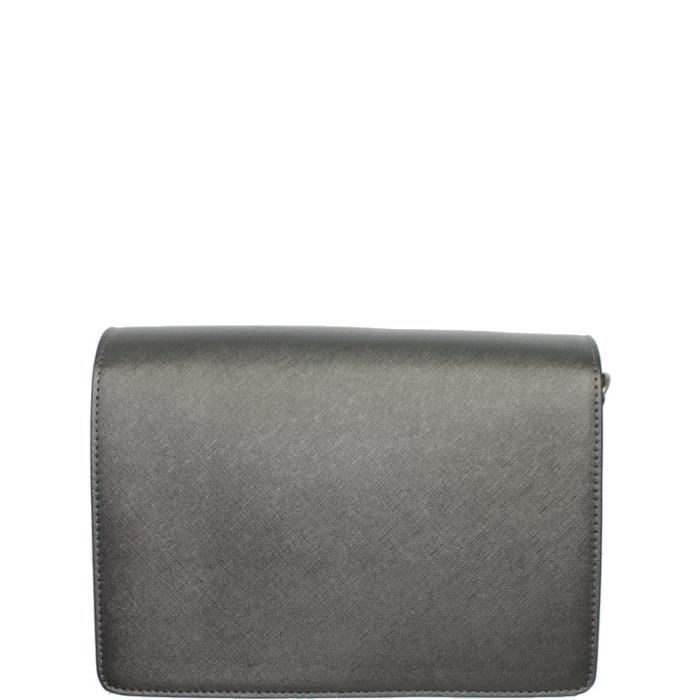 Sac - Christian Lacroix - Noir - Cuir saffiano - Brillant - Porté travers