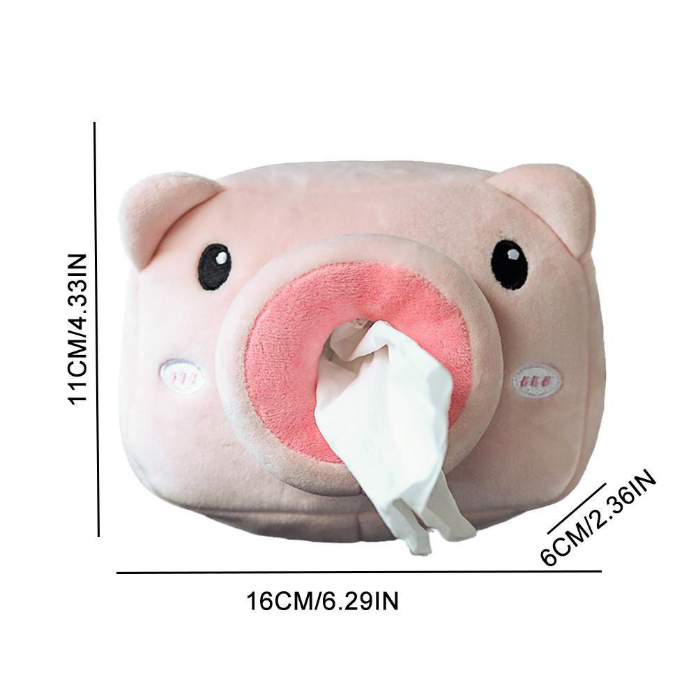 Новый милый мультяшный автомобильный держатель для салфеток, плюшевый держатель для салфеток, универсальный автомобильный чехол для бумаги для дома, аксессуары для украшения животных