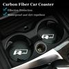 2026 Горячий Для VW VOLKSWAGEN 2 ШТ. Автомобильный Держатель для Стакана/Бутылки Нескользящая Подкладка Коврик из Углеродного Волокна Для Volkswagen Rline T-Cross Arteon M