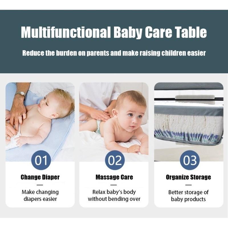 Household Baby Diapers Changing Table Foldable Multifunctional Newborn Care Table 0-3 Years Old Diaper Nursing Table