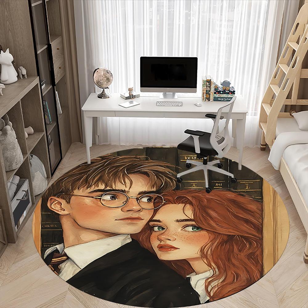 1pc Harry Potter Office Round Area Rug, Under Office Chairs Bedroom Living Room Home Decor, Available in Various Sizes