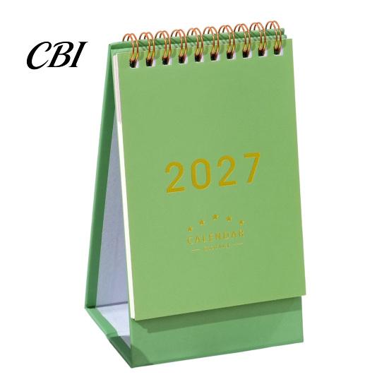 Large Desktop Calendar 2027 Desk Calendar, Standing Flip Minimalist Gold Foil Cover Daily Planner for Office Monthly Planner, Thick Paper Note Taking,
