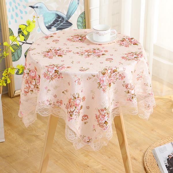 Бытовая минималистичная скатерть для обеденного стола в деревенском стиле, маленькая круглая скатерть для стола, прямоугольная кружевная универсальная скатерть с цветочным рисунком