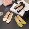 Fashion Flat Spring and Autumn Suede Vintage Square Head Single Shoes Women 2025 New French Vintage Single Shoes