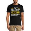Men's T-Shirt Eat Sleep Game Repeat - Gaming Funny Joke - Gift for Gamers