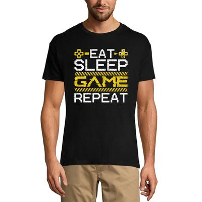 Мужская футболка Eat Sleep Game Repeat - Gaming Funny Joke - подарок для геймеров