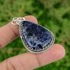 925 Silver Pear Third Eye Chakra Sodalite Stone Wedding Mother Elegant Pendant
