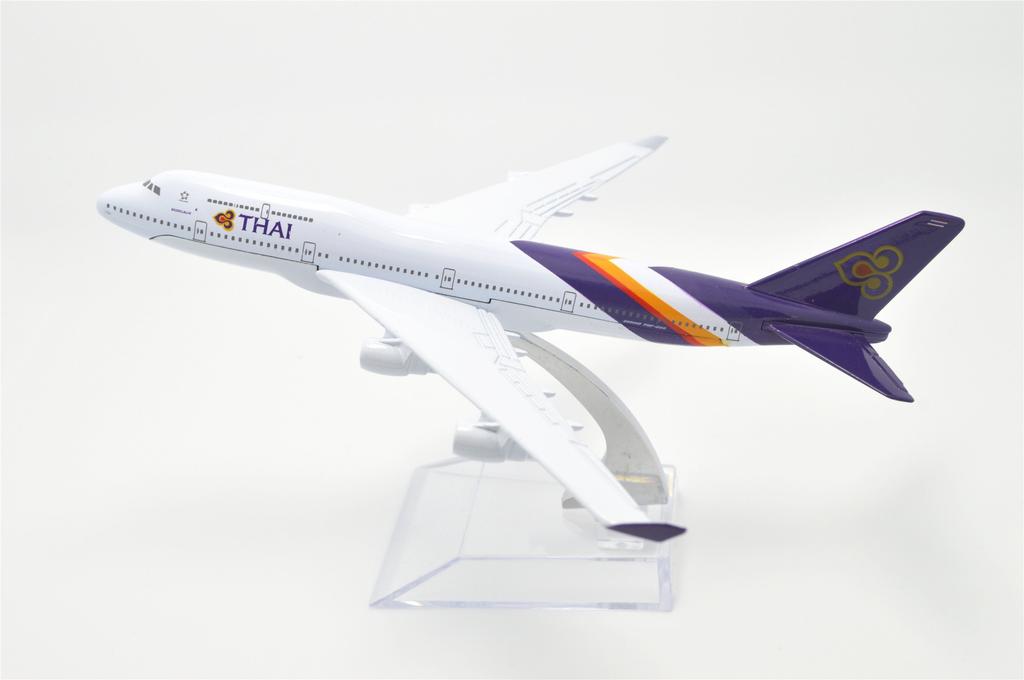 ДИНАСТИЯ ТАН 16 см Модель самолета Thai Airways B747 из сплава 1/400