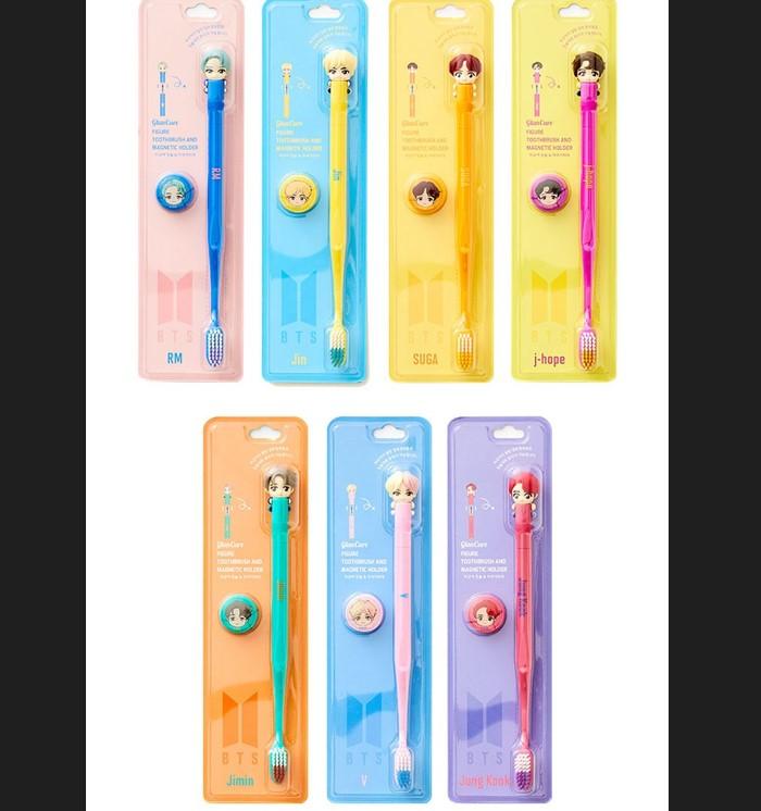 BTS Набор зубных щеток для фигурки персонажа Jung Kook и магнитный держатель