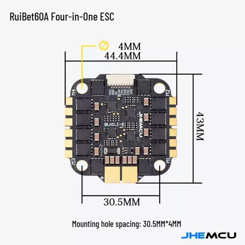 Полетный контроллер Dingpei F7 FPV и стек 60A 4-в-1 ESC