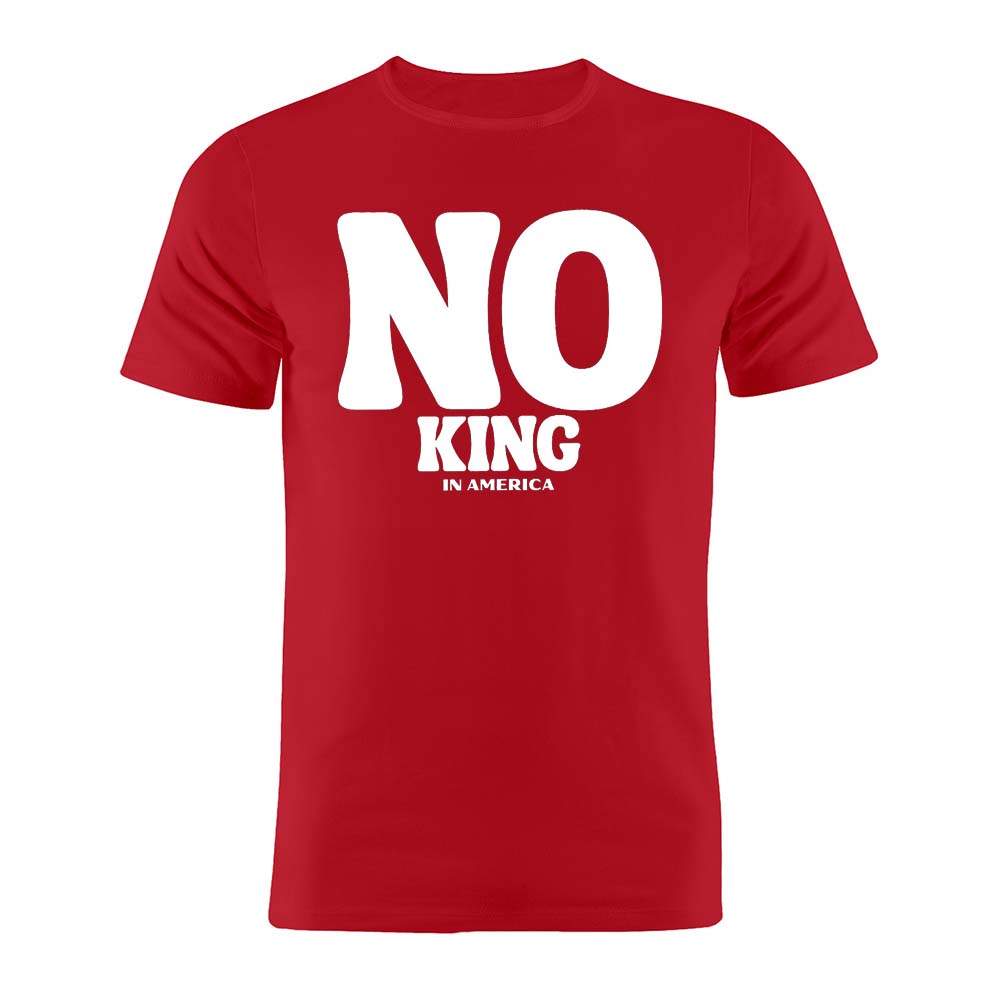 Pure Cotton Unisex T Shirt No Kings In America Artwork Tee