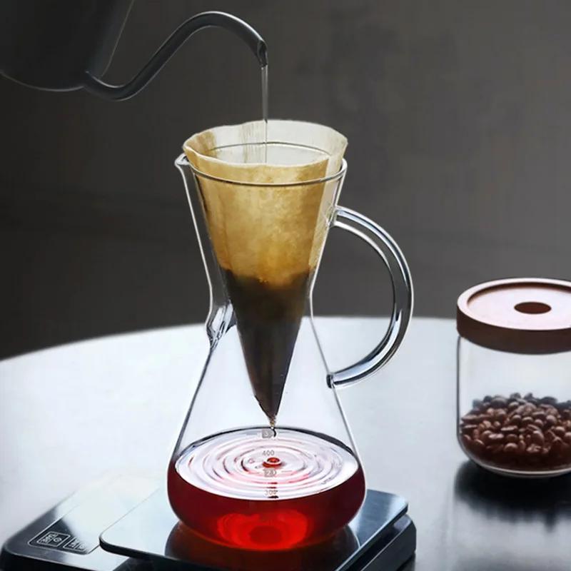 Coffe Accessories Glass Jar for Coffee Pot Barista Kettle Strainer Bar Pitcher Supplies Cafe Coffeeware Kitchen Dining Home