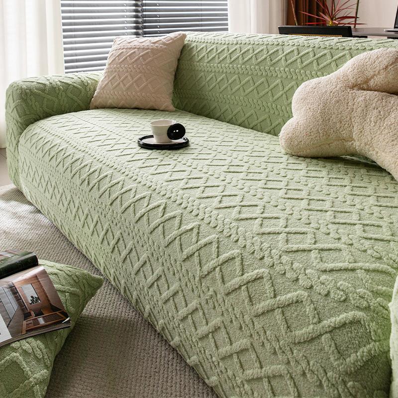 Осенне-зимний утолщенный удобный бархатный всеохватывающий чехол для дивана, натяжной чехол для дивана, простой современный, эластичный, универсальный, новый стиль