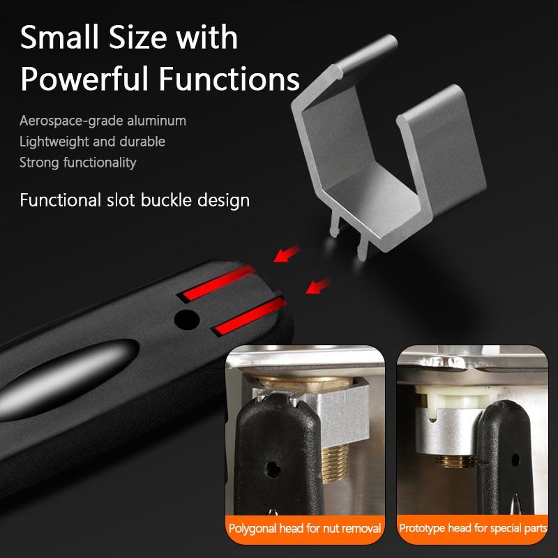 Многофункциональный ключ Регулируемый большой гаечный ключ 80 мм Гаечный ключ Раковина Гаечный ключ Кран Канализационные водопроводные трубы Инструменты для ремонта сантехники